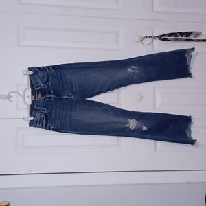 MOTHER distressed straight leg jeans sz 26 crop or petite